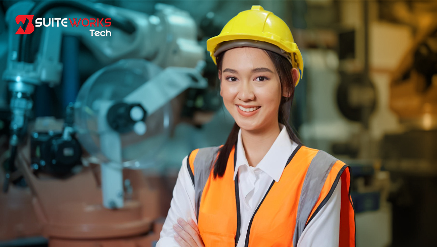 Technicians using FSM NetSuite mobile app for real-time job updates