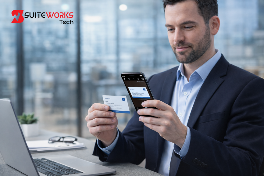 Business Card Capture converting business cards into NetSuite records