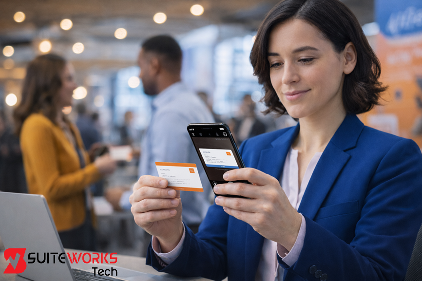 OCR Business card reader converting business cards into NetSuite records