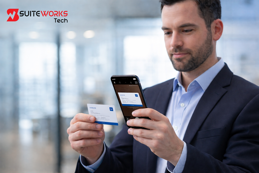 NetSuite OCR Software for Business Cards automating CRM contact capture in NetSuite
