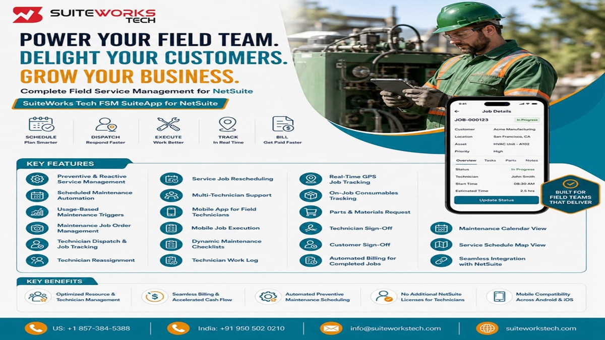 NetSuite Field Service Software for Managing Field Technicians