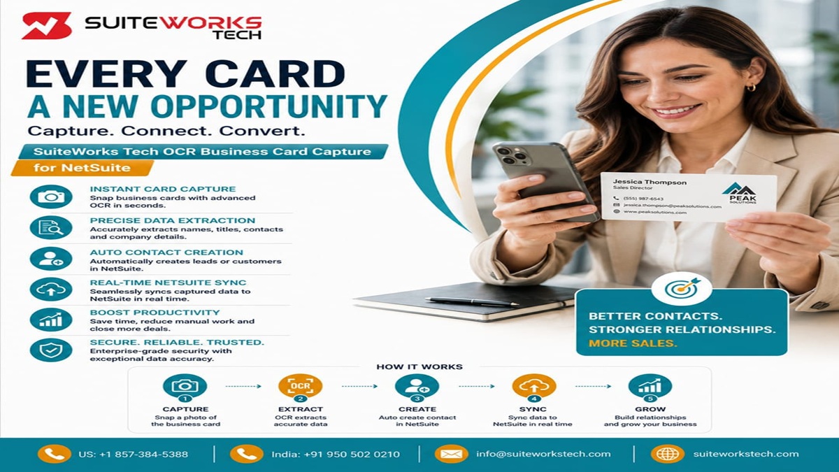 OCR Business Card Reader for NetSuite CRM contact capture