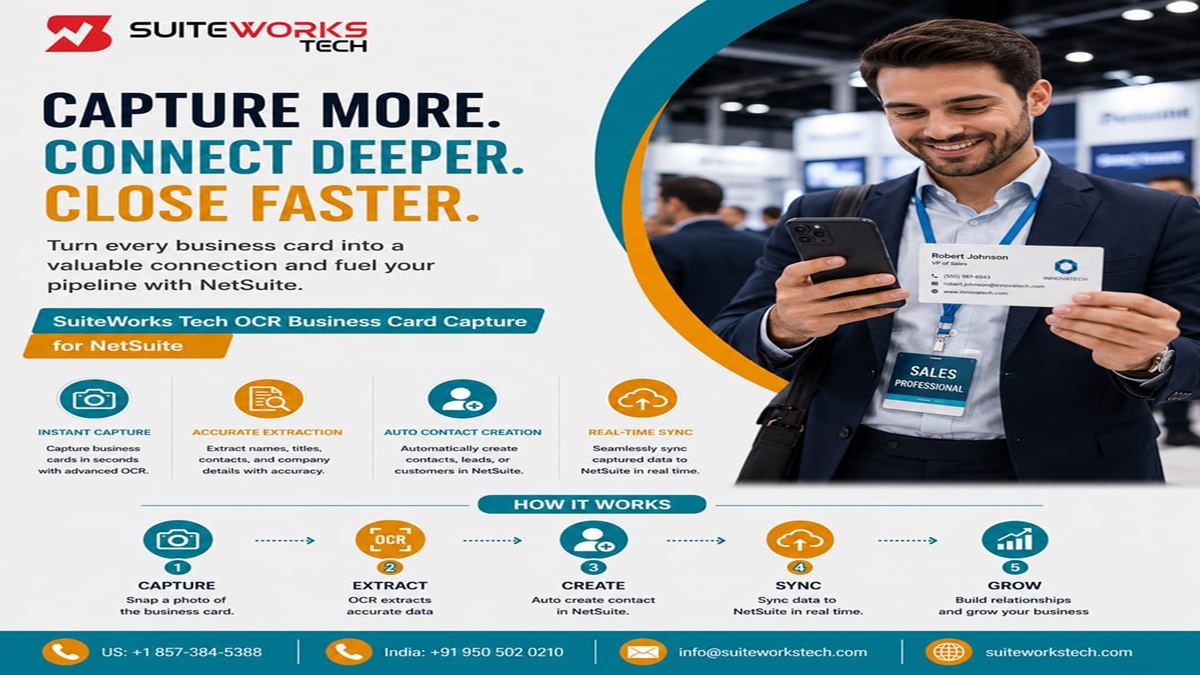 NetSuite OCR Contact Capture for business card scanning and CRM data capture