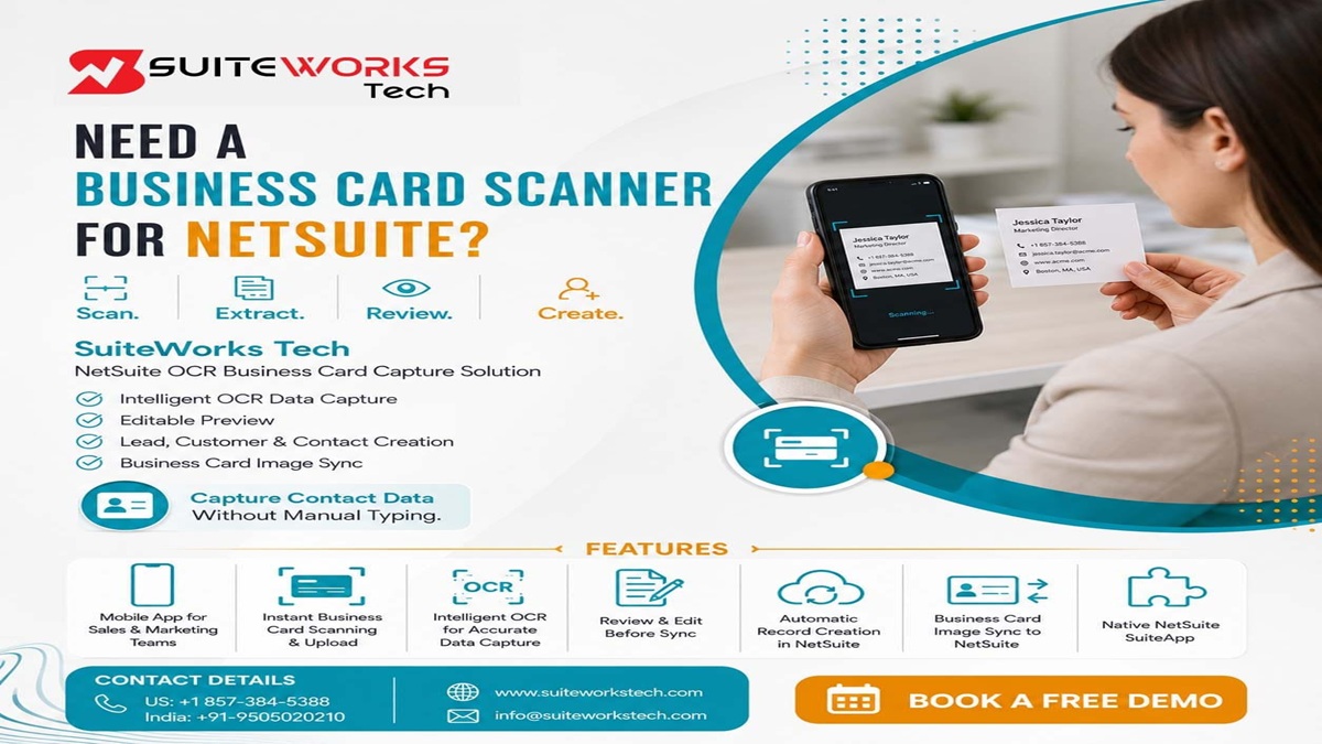 NetSuite OCR business card capture for B2B contact data