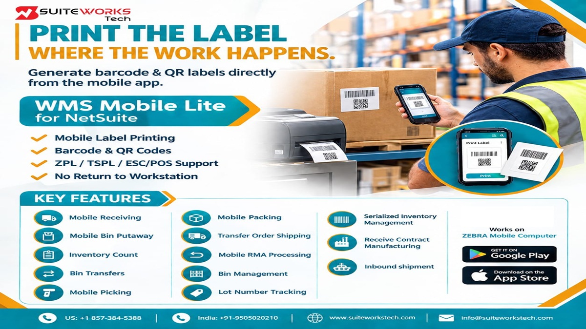 NetSuite Barcoding mobile app for warehouse scanning