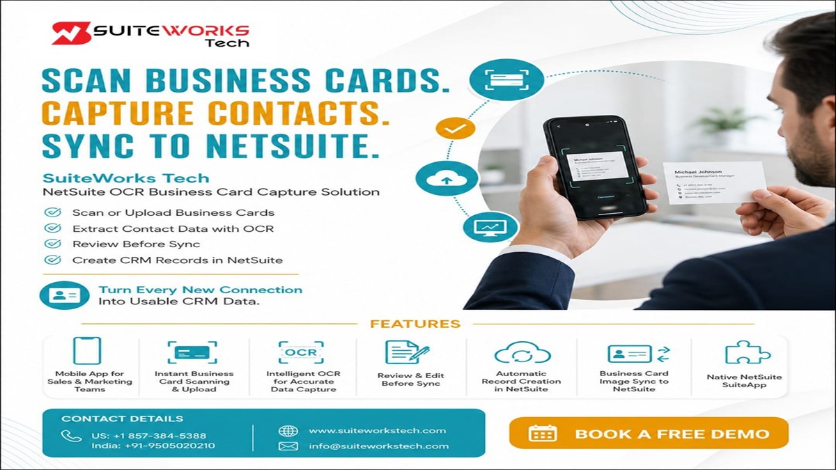 NetSuite Scan and Capture for business card contact data